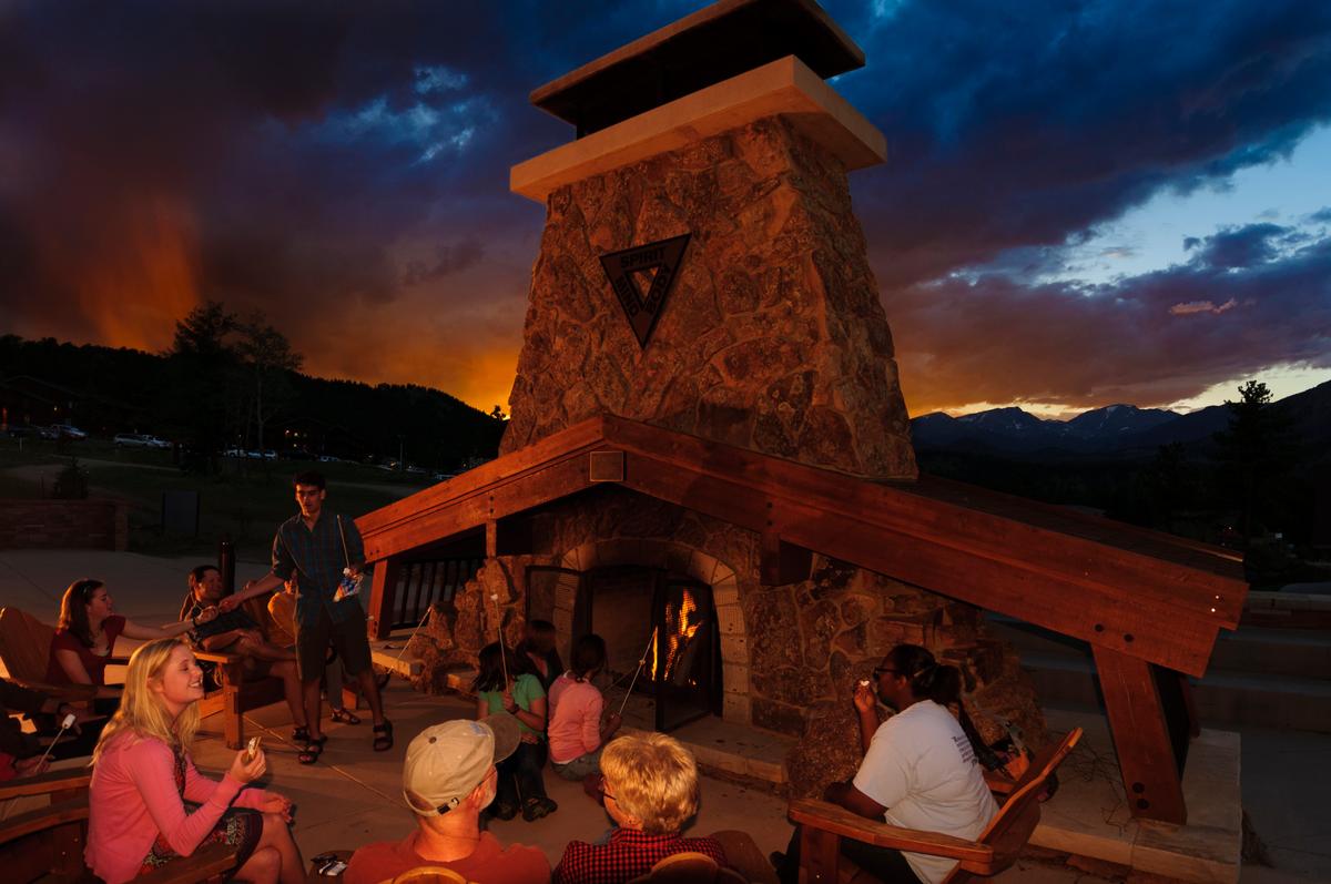 Campfire at YMCA of the Rockies. (Courtesy of Visit Estes Park)