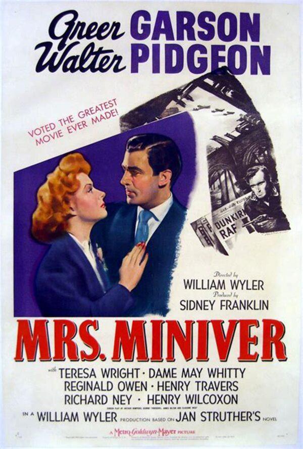 The poster for the 1942 film "Mrs. Miniver." (MGM)
