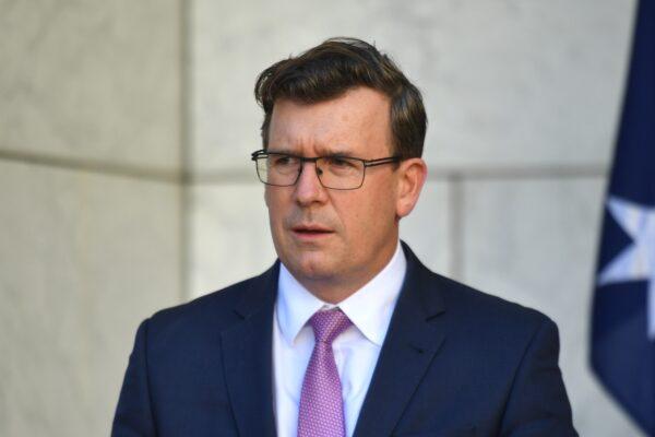 Education Minister Alan Tudge at a press conference at Parliament House in Canberra, Australia, on July 9, 2020. (AAP Image/Mick Tsikas)
