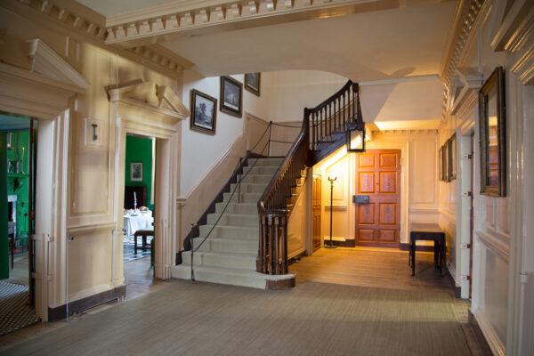 The Central Passage, the entryway into the home. (Rebekah Hanover Pettit/(Courtesy of George Washington’s Mount Vernon)