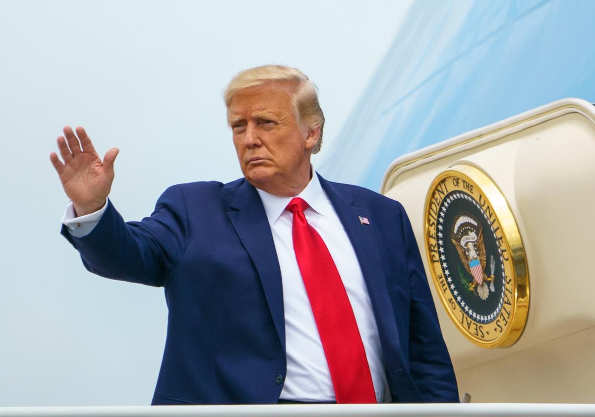 President Donald Trump boards Air Force One before departing from Andrews Air Force Base in Maryland on Sept. 2, 2020. (Mandel Ngan/AFP via Getty Images)