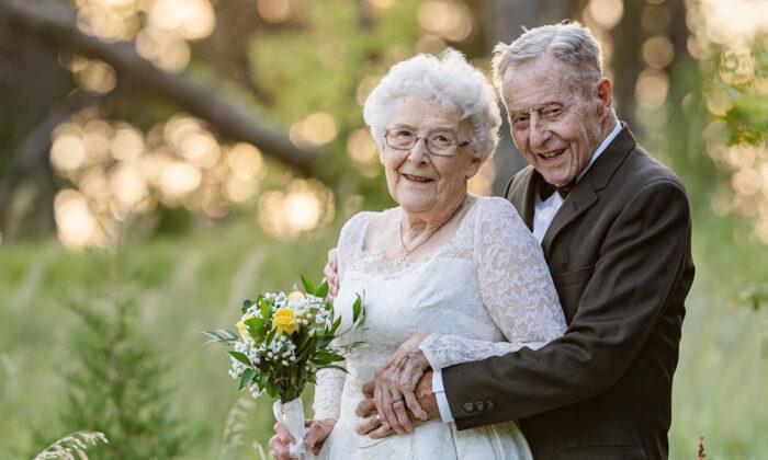 Couple, 88 and 81, Had a Touching Photoshoot in Original Wedding Attire for 60th Anniversary