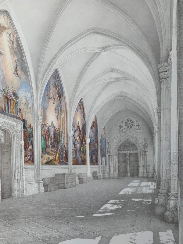 “Cathedral of Saint Mary of Toledo,” Spain, 2019, by Anzhelika Doliba. Silverpoint on prepared board over casein paint; 24 inches by 24 inches. (Anzhelika Doliba)