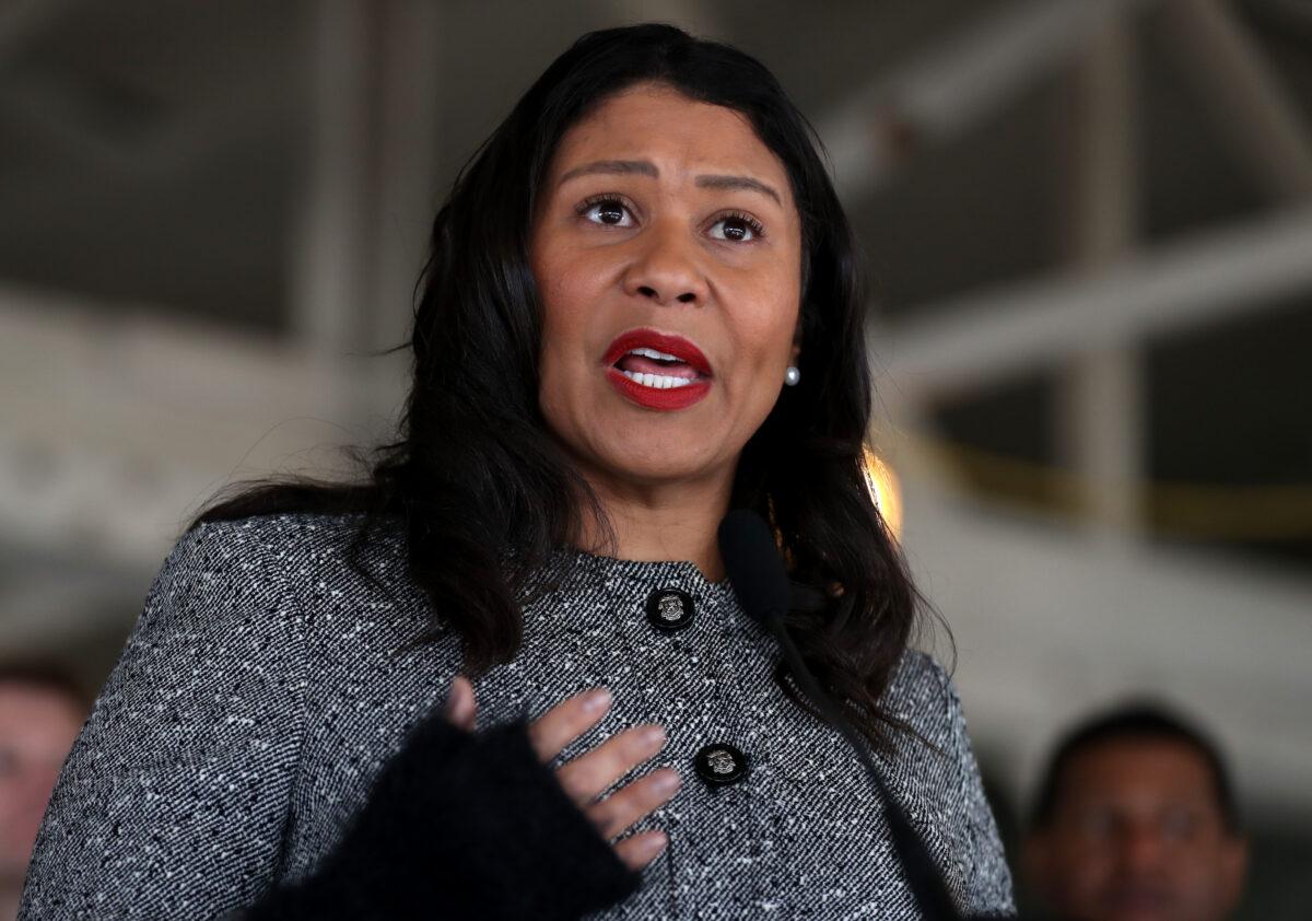 San Francisco Mayor London Breed speaks during a news conference in San Francisco on Jan. 15, 2020. (Justin Sullivan/Getty Images)