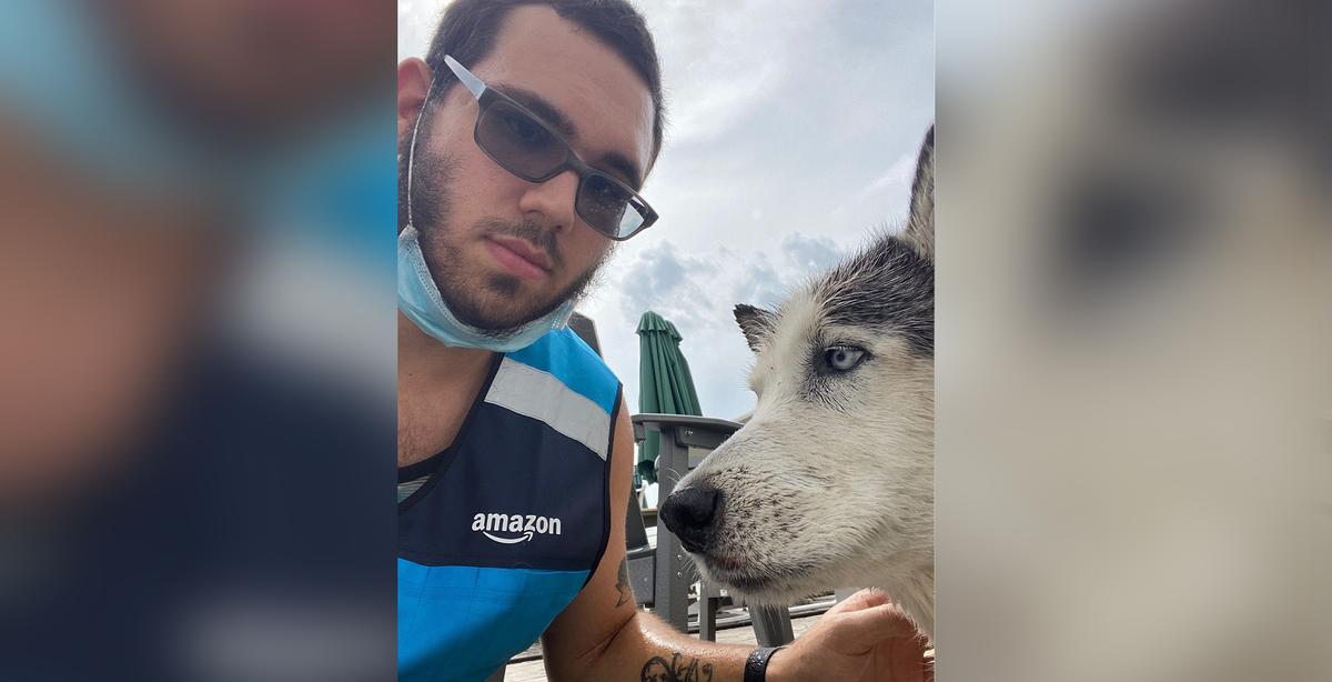 An Amazon Delivery Driver Saves a Dog After Hearing an 'Eerie Noise' During His Shift