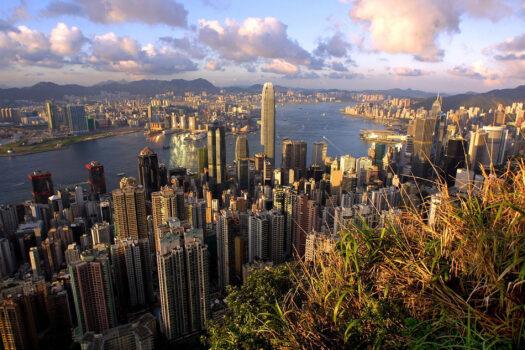 A general view from "The Peak" of Hong Kong's skyline. (Richard A Brooks/AFP via Getty Images)