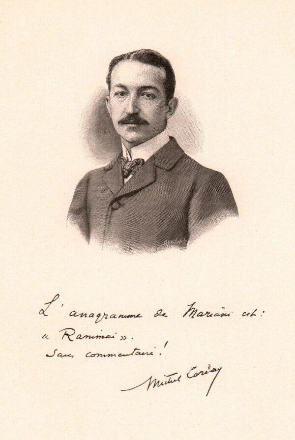 Portrait of Michel Corday with a signed autograph. (Public Domain)