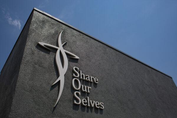 The headquarters of Share Our Selves, a federally funded homeless outreach program, in Costa Mesa, Calif., on Aug. 17, 2020. (John Fredricks/The Epoch Times)