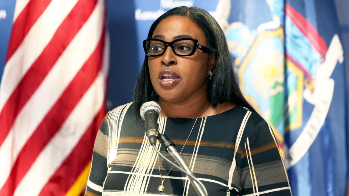 Rochester Mayor Lovely A. Warren addresses members of the media during a press conference related to the ongoing protest in the city in Rochester, N.Y., on Sept. 6, 2020. (Michael M. Santiago/Getty Images)