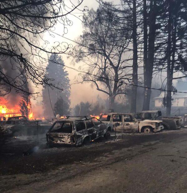 A fire destroyed 80 percent of Malden, Wash., on Sept. 8, 2020. (Courtesy Whitman County Sheriff's Office/Facebook)