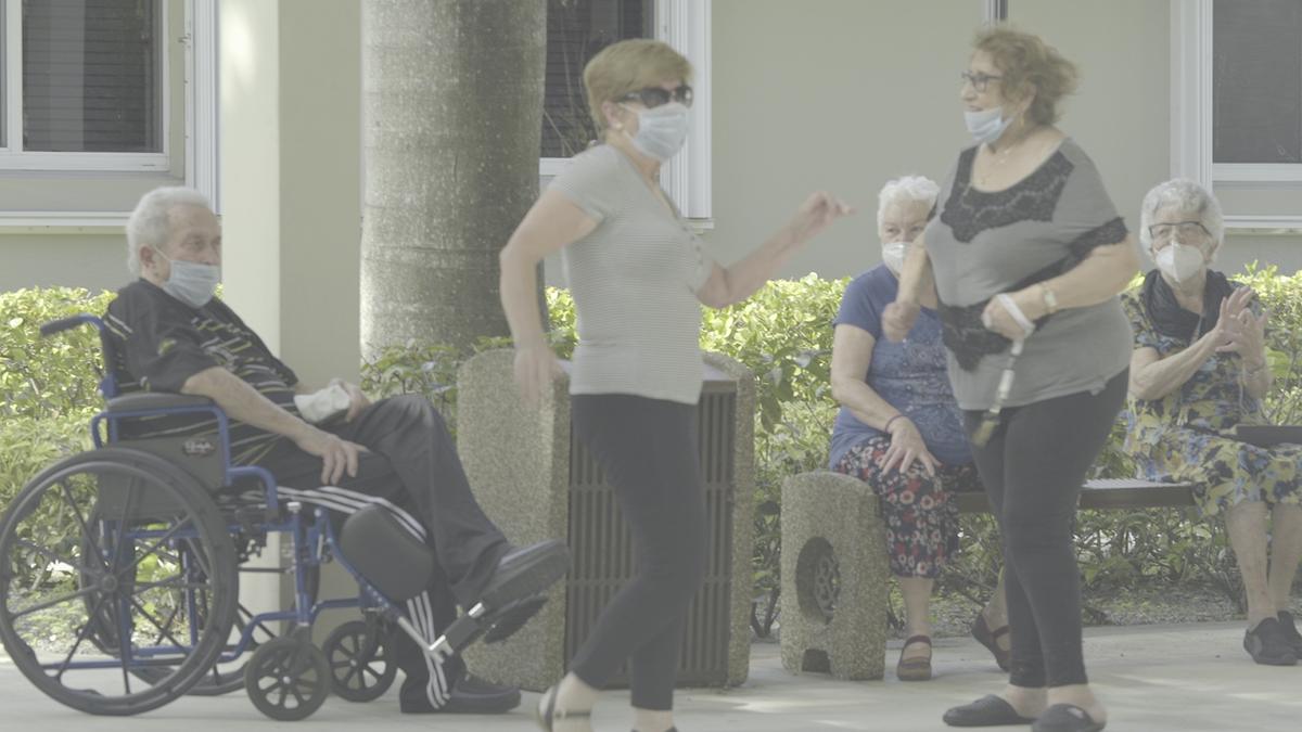 Florida musician Marisel Lopez's band, "Algo Nuevo," has hosted 10 concerts for isolated low-income seniors since June. (Courtesy of Shamari Bryan/Kufre Eyo/Florida Film House)