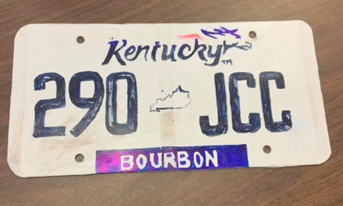 Kentucky Driver Failed to Fool Police Officers With Hand-Drawn License Plate