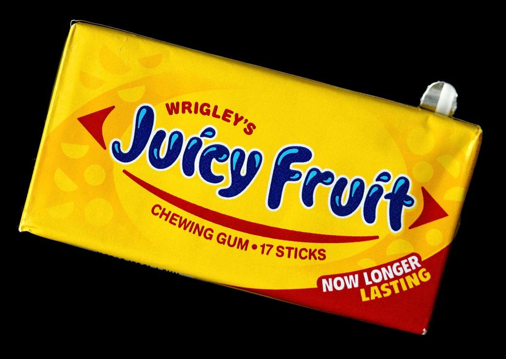 Chicago-based Wm. Wrigley Jr.'s "Juicy Fruit" chewing gum, as photographed in Des Plaines, Ill., on June 30, 2005 (Tim Boyle/Getty Images)