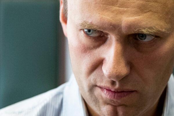 Russian opposition leader Alexei Navalny stands during a break in the hearing on his appeal in a court in Moscow on Sept. 5, 2018. (Pavel Golovkin/AP Photo)