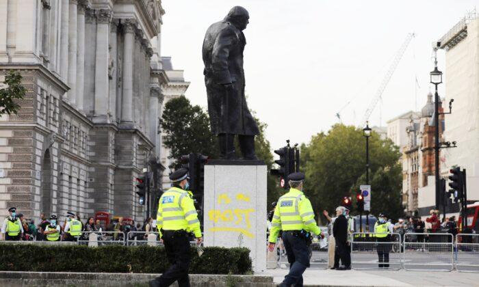 Churchill Statue Defaced Again in London