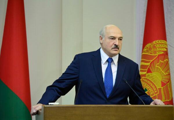 Belarusian President Alexander Lukashenko speaks during a cabinet meeting in Minsk, Belarus, on Sept. 10, 2020. (Andrei Stasevich / BelTA Pool Photo via AP)