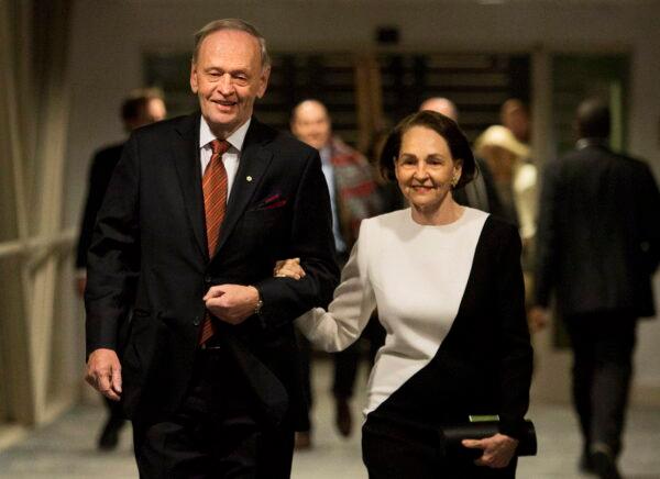 Former Prime Minister Jean Chretien and his wife Aline Chretien in Toronto on Jan. 21, 2014. (Nathan Denette/The Canadian Press)