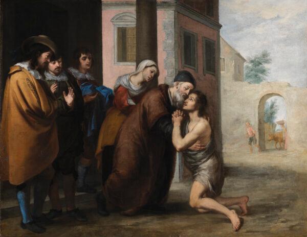 "The Return of the Prodigal Son," 1660s, by Bartolome Esteban Murillo. Oil on canvas; 41 1/8 inches by 53 inches. Presented by Sir Alfred and Lady Beit, 1987. Beit Collection. (National Gallery of Ireland)