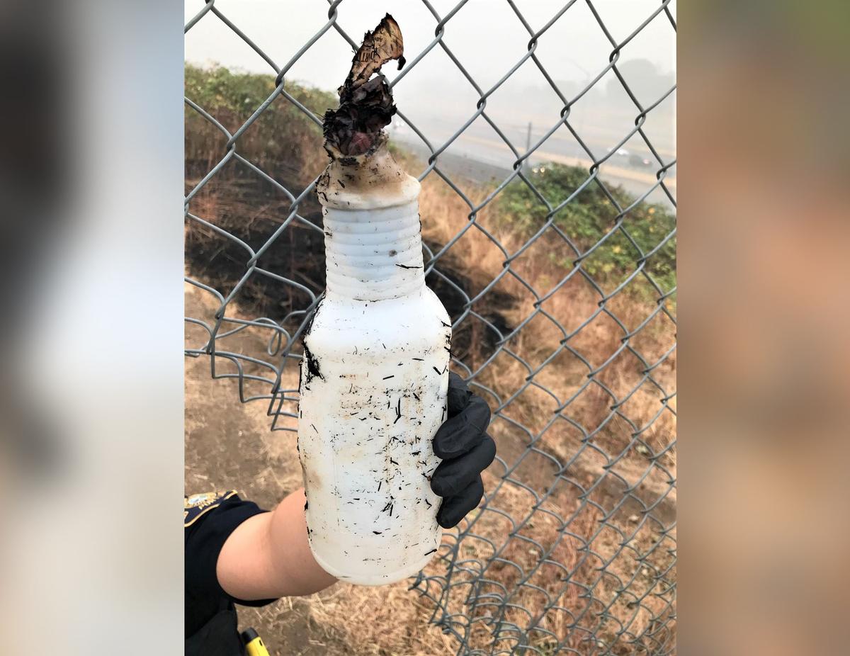 The device used by Lopez to set the fire on Sunday. Lopez is set to receive a mental health examination after burning six more on Monday. (Courtesy of Portland Police Bureau)