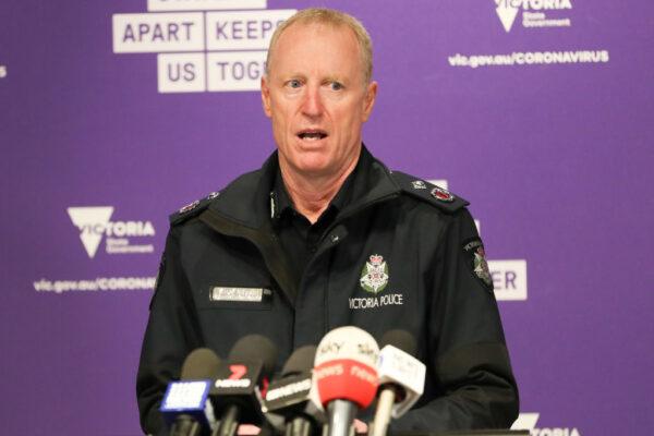 Victorian Police Deputy Commissioner Rick Nugent speaks to the media during a press conference in Melbourne, Australia on July 24, 2020. (Asanka Ratnayake/Getty Images)