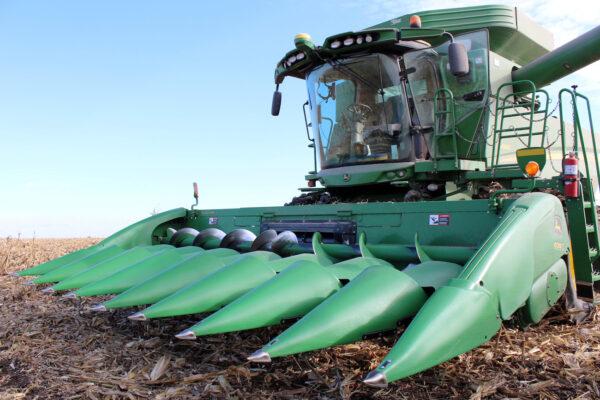 A farmer's corn harvesting combine is seen in Eldon, Iowa, on Oct. 4, 2019. (Kia Johnson/Reuters)