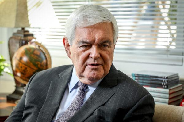 Former House Speaker Newt Gingrich (R-Ga.), in Washington on Oct. 24, 2019. (Samira Bouaou/The Epoch Times)