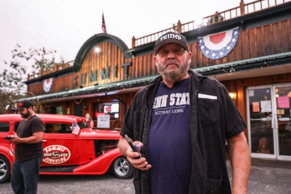 Tom “TO” Fitch in Ridgway, Elk County, Penn., on Sept. 17, 2020. (Charlotte Cuthbertson/The Epoch Times)