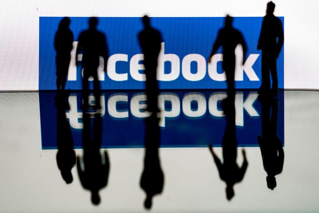 A Facebook logo in Brussels, Belgium, on Feb. 14, 2020. (Kenzo Tribouillard/AFP via Getty Images)