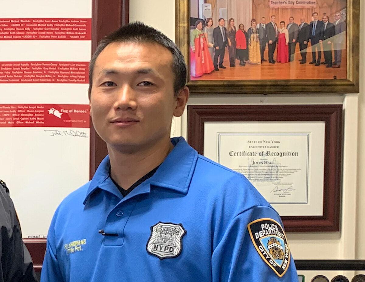  NYPD officer Baimadajie Angwang in a file photo. (The Epoch Times)