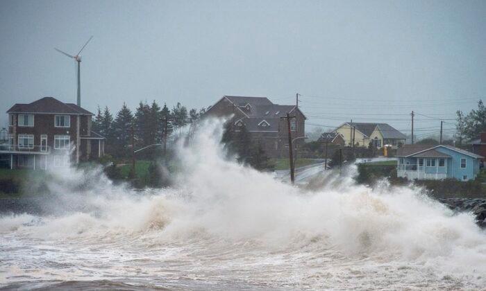 Post Tropical Storm Teddy Makes Landfall in Nova Scotia Bringing High Winds, Rain