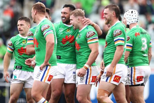  Rugby League match between the Canberra Raiders and the New Zealand Warriors at GIO Stadium on September 20, 2020 in Canberra, Australia. ( Cameron Spencer/Getty Images)