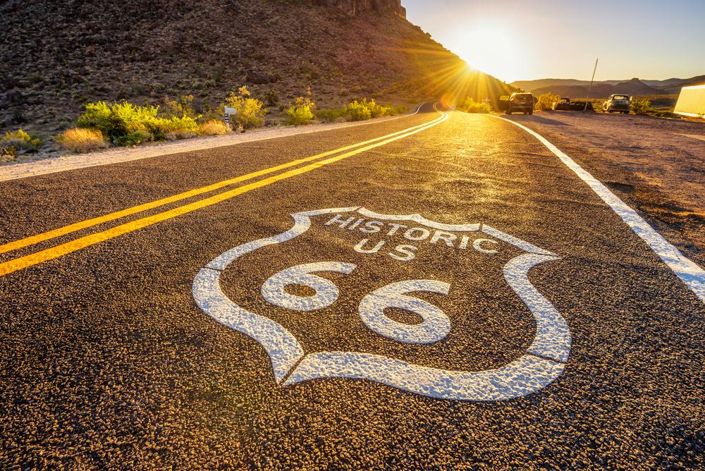 Historic Route 66 is one of the country’s original highways and dates back to 1926. (Nick Fox/Shutterstock)