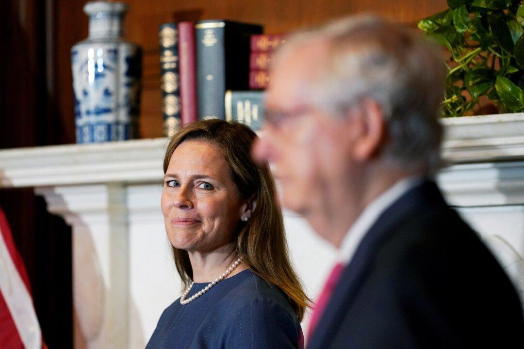 Supreme Court Nominee Barrett Starts Senate Meetings With Leader McConnell