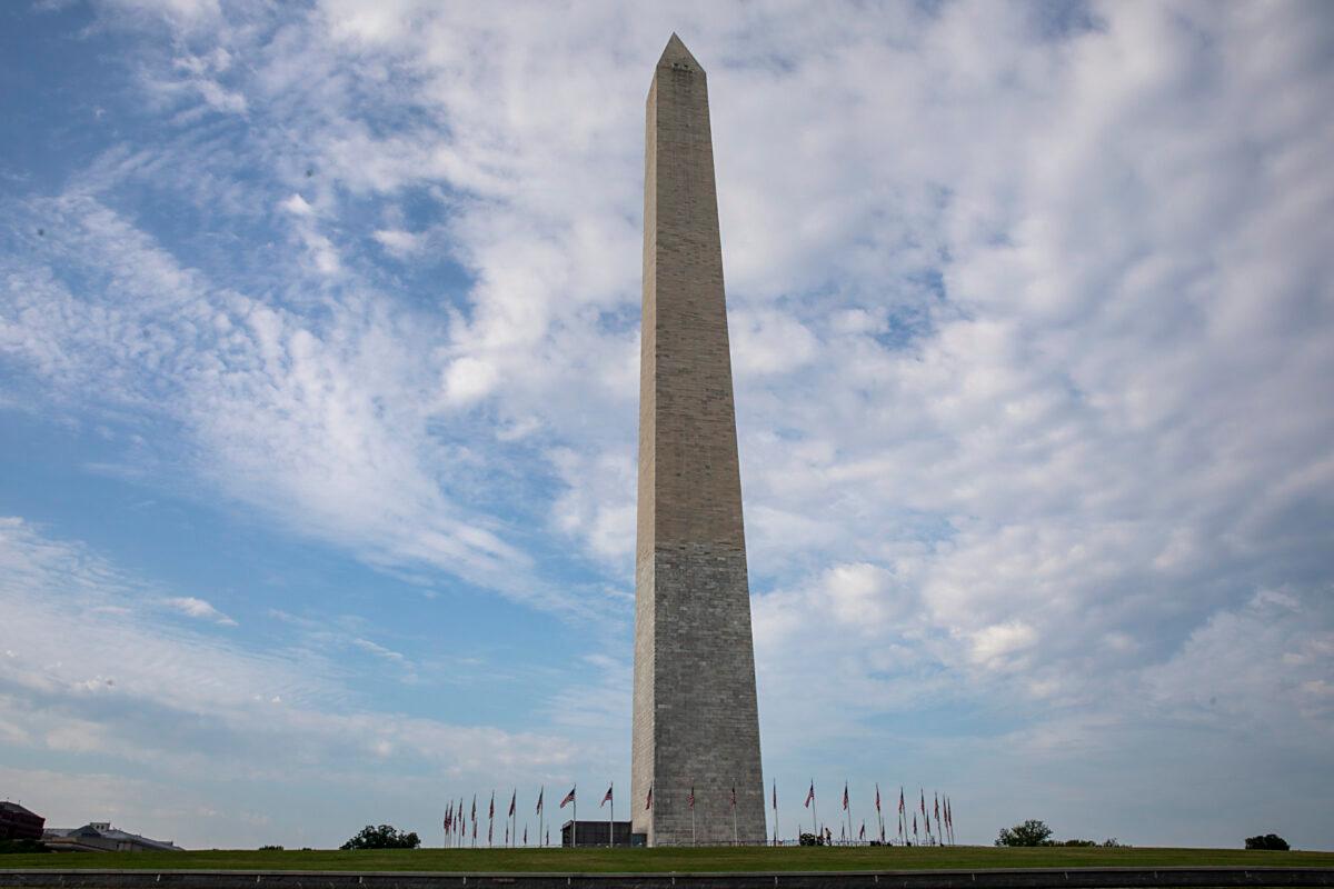 The Washington Monument is seen in Washington on July. 19, 2020. (Tasos Katopodis/Getty Images)