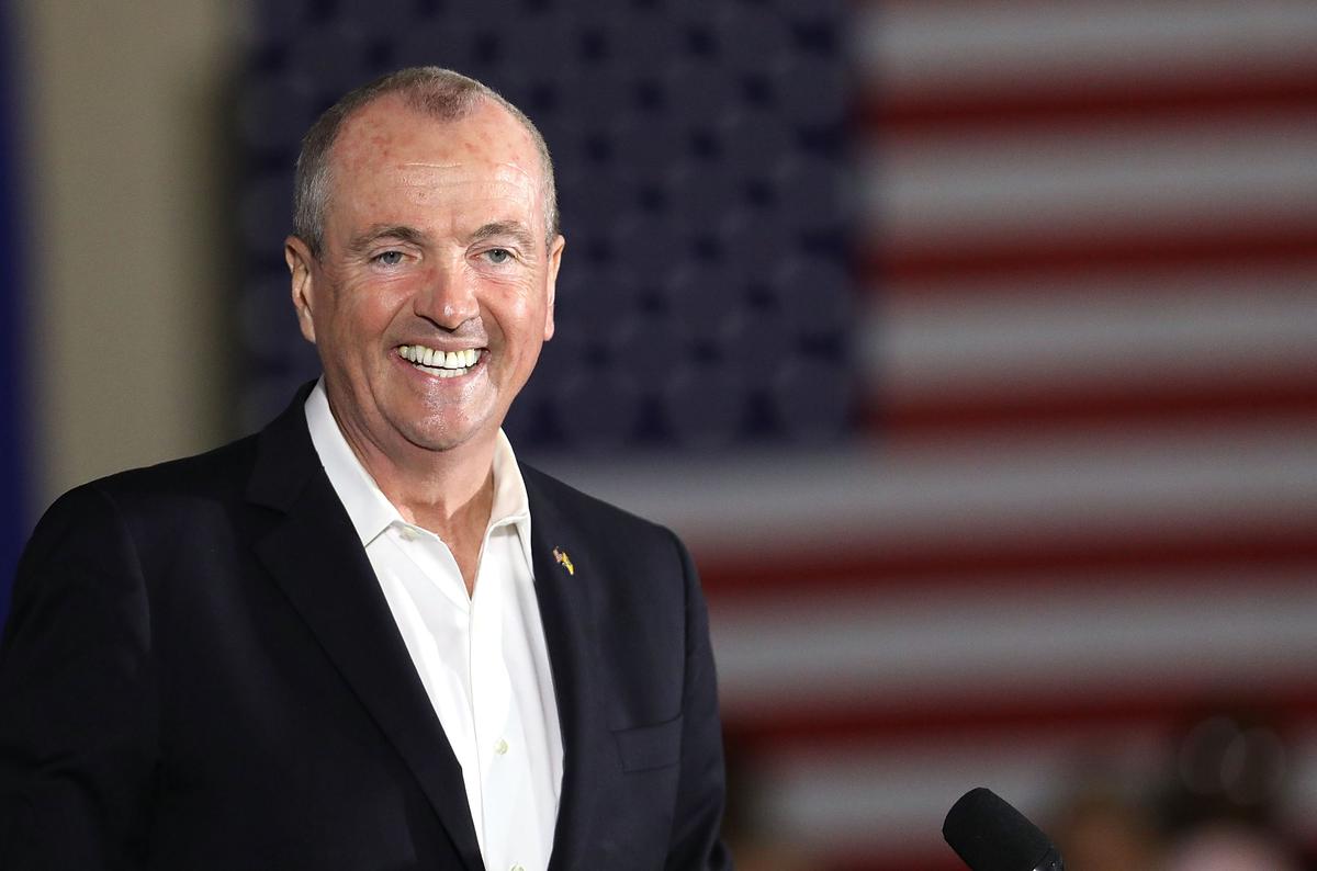 Phil Murphy speaks at a rally on Oct. 19, 2017, in Newark, New Jersey. (Spencer Platt/Getty Images)