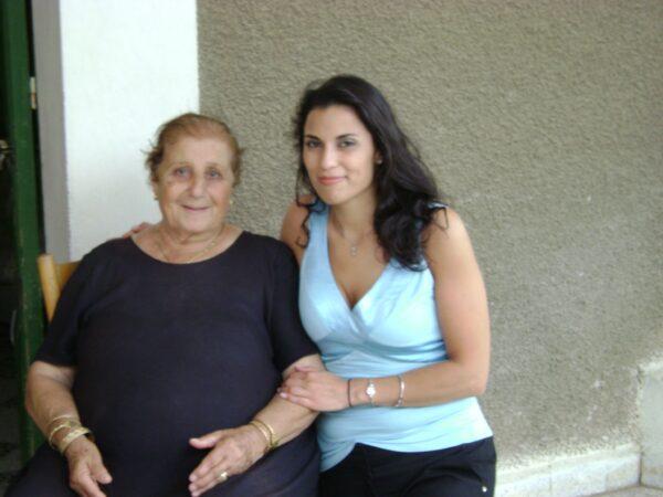 The author and her sitto, grandmother, at her home in Lebanon. (Courtesy of Julie Ann Sageer)