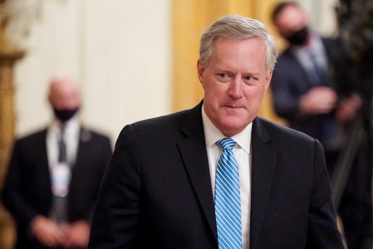 White House chief of staff Mark Meadows in the East Room of the White House in Washington on Sept. 23, 2020. (Joshua Roberts/Getty Images)