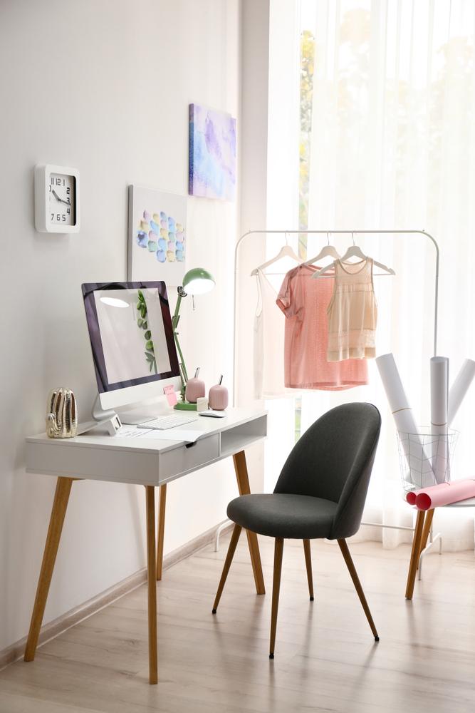 Even if you don't have a room that serves as a home office, you can still organize part of a room, or a corner, to serve this purpose. (New Africa/Shutterstock)