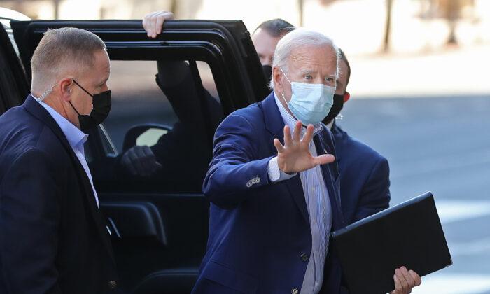 Biden Says It’s ‘Patriotic Duty’ to Wear a Mask as Trump Receives COVID-19 Care