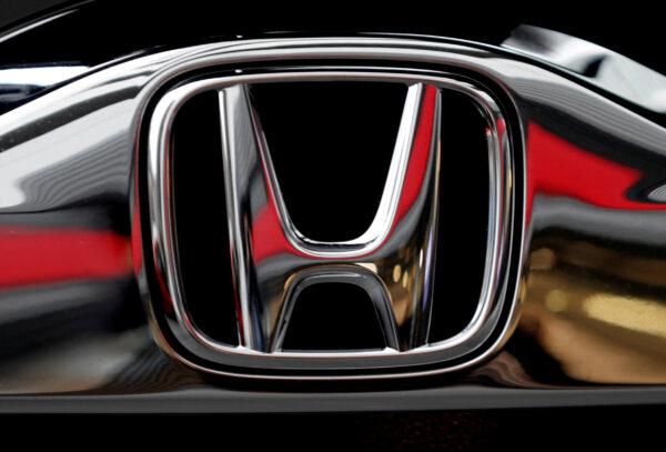Honda's logo on its Modulo model at its showroom at its headquarters in Tokyo, Japan on Feb. 19, 2019. (Kim Kyung-hoon/Reuters)