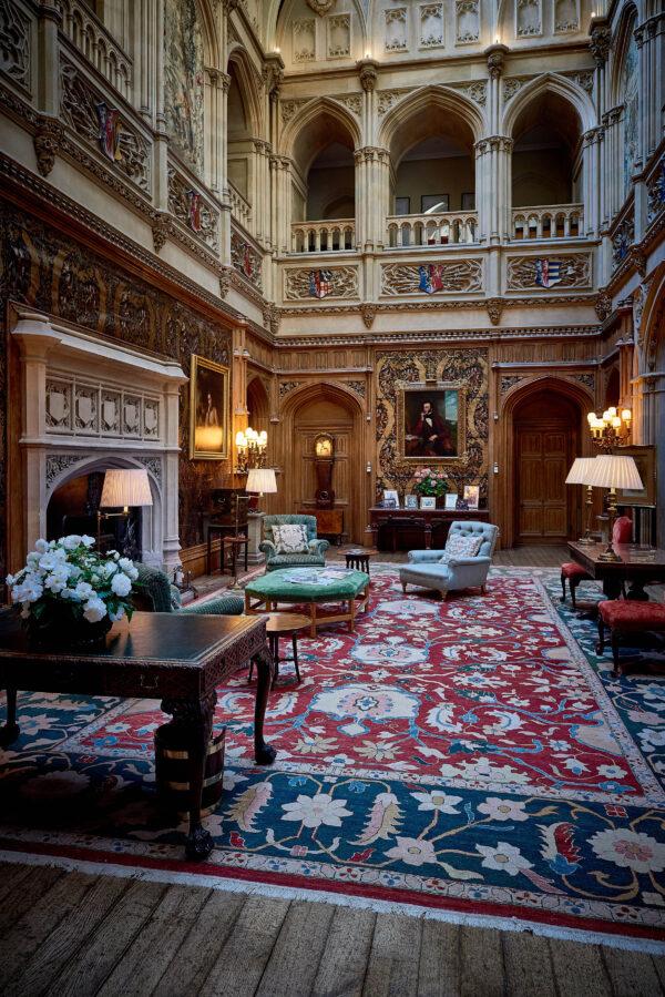 The saloon was designed in Gothic Revival style. (Courtesy of Highclere Castle)