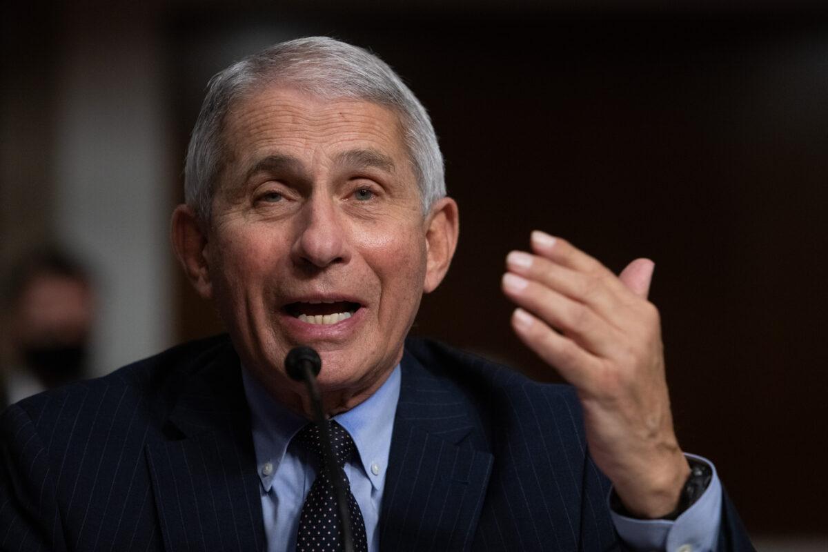 Dr. Anthony Fauci speaks before Congress in Washington on Sept. 23, 2020. (Graeme Jennings/Pool/AFP via Getty Images)