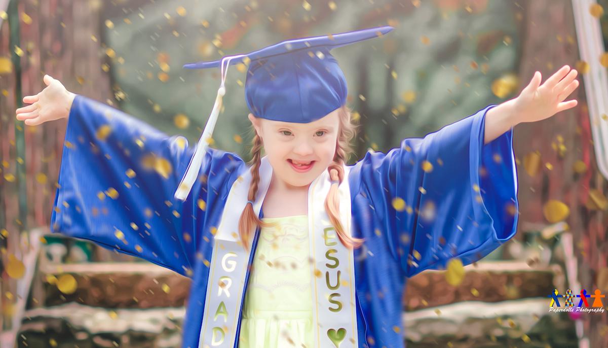 Mom Stages Stunning Photoshoot for Daughter With Down Syndrome’s Kindergarten Graduation