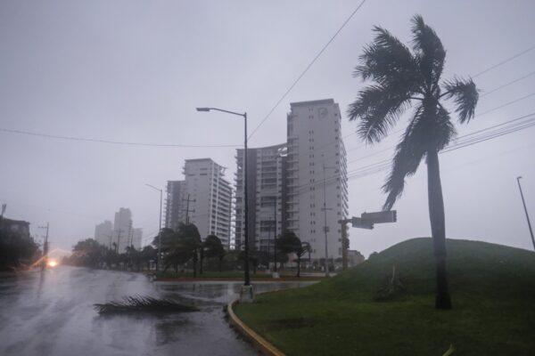 A view of a flooded street in Cancun, Mexico on Oct. 7, 2020. (Victor Ruiz Garcia/AP Photo)