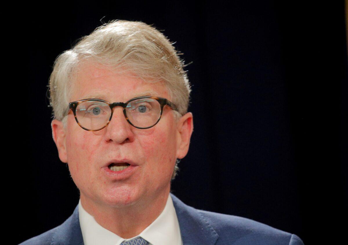 Manhattan District Attorney Cyrus R. Vance Jr. speaks during a news conference in New York City, Sept. 25, 2019. (Brendan McDermid/Reuters)