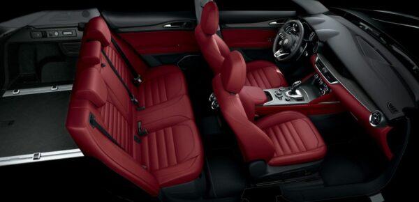Red sports seats. (Courtesy of Alfa Romeo)