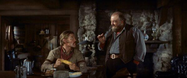 The Hannasseys: Buck (Chuck Connors, L) and his father, Rufus (Burl Ives), in “The Big Country.” (United Artists)