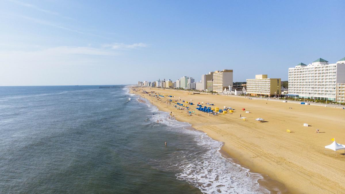 Oceanfront view. (Courtesy of the Virginia Beach Convention and Visitors Bureau)