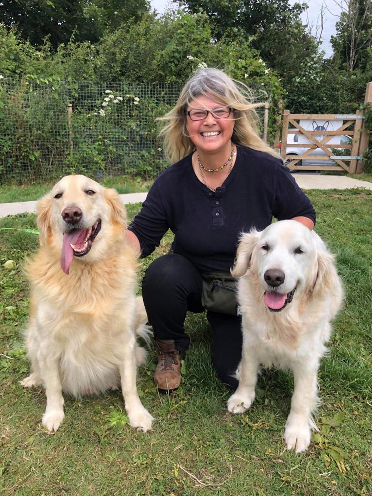  Duncan and Daisy with their owner, Lisa. (Caters News)