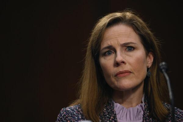 Supreme Court nominee Judge Amy Coney Barrett testifies on the third day of her confirmation hearing before the Senate Judiciary Committee on Capitol Hill on October 14, 2020 in Washington, DC.